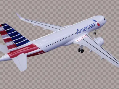 Airbus A320 Neo Airliner 3x Livery Low-poly 3D model