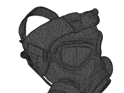 Detailed Military Gas Mask 3D Model 3D model