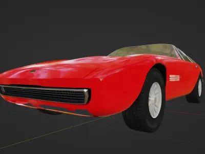 1967 Maserati Ghibli Classic Car Free 3D model