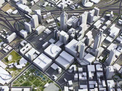 Atlanta Low-poly 3D model