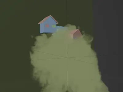 house on clouds Free 3D model