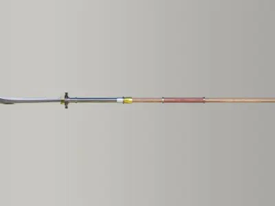 Naginata Game Ready 3D Model sword Low-poly 3D model
