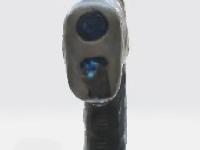 futurist ornate pistol 3D model