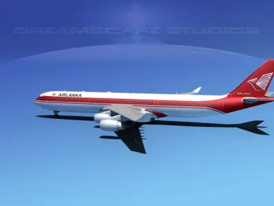 Airbus A340-600 AirLanka 3D model