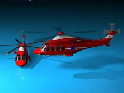 AW139 air ambulance 3D model