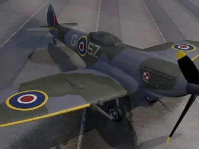 Supermarine Spitfire Mk-16 - Mk-XVI 3D model