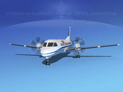 SAAB 2000 Piedmont Commuter 3D model