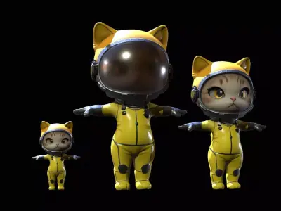 Cat6Pack2 Low-poly 3D model purchase