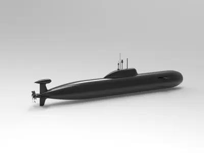submarine 3D model