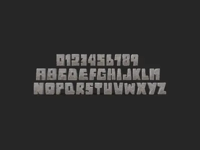 Stone Letter 3D model