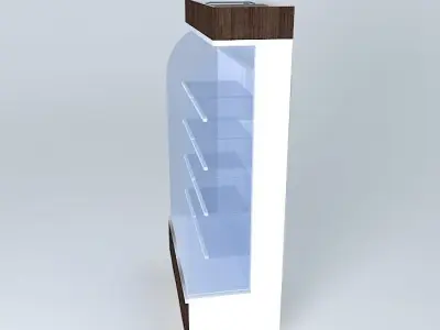 Kit glass display case with shelves Free 3D model