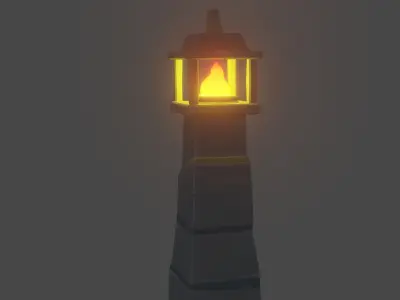 Street Light Torch medieval Free low-poly 3D model