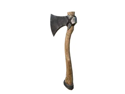 Axe - Wood Handle Low-poly 3D model