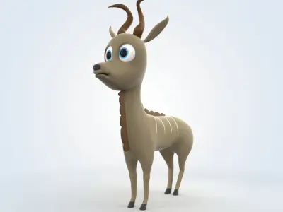 Cartoon Kudu 3D model