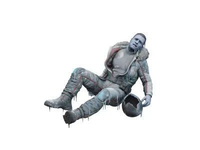 Scifi Science Officer hypothermia victim GLACIES 3D model