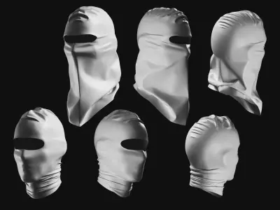 Basemesh Mask Bandama Headwear Collection 3D model
