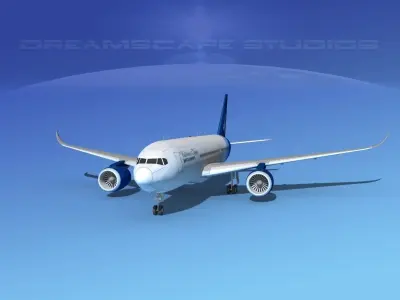 Airbus A350-800 Baltimore Clipper 3D model