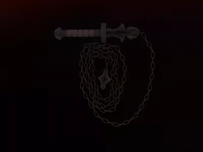 Morningstar whip - Ancient medieval weapon 3D model