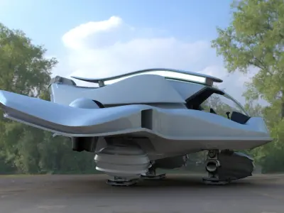 Futuristic Space Aircraft 3D model