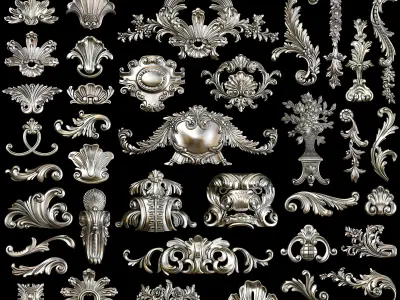 Collection of 40 classic carvings Part 2 3D model