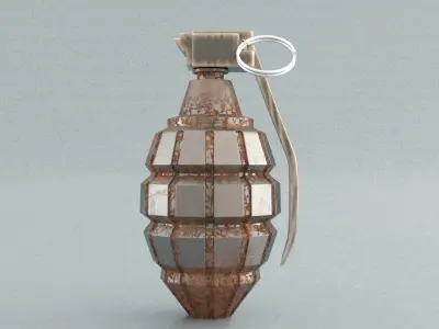 laos Game Hand Grenade Low-poly 3D model