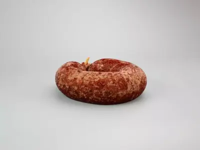 Raw Pork Blood Sausage Low-poly 3D model