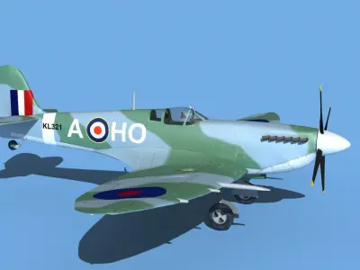 Supermarine Spitfire Mk IXb V01 3D model
