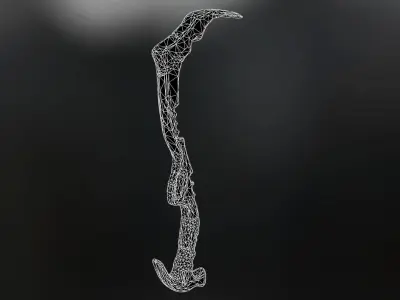 Machete Low Poly No UV Low-poly 3D model