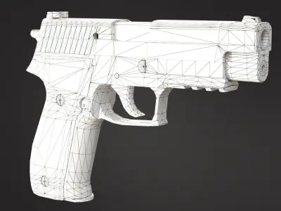 Sig Sauer P226 Low-poly 3D model