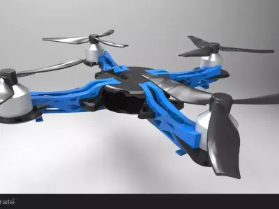 drown drone with propellers 3D print model