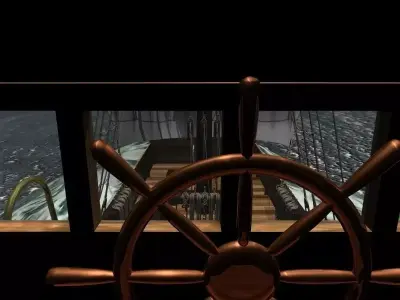 Cog-type sailing ship 3D model