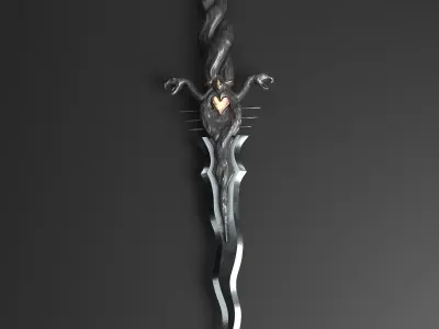 Serpent Dagger Free low-poly 3D model