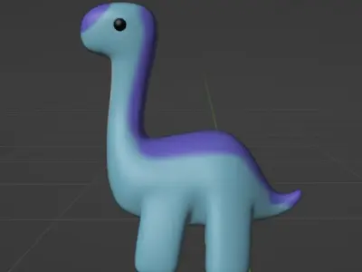 Dinosaurs plushies 3D model