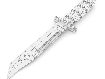 Ka-Bar Knife 3D model