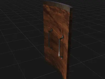 Spike Shield Low-poly 3D model