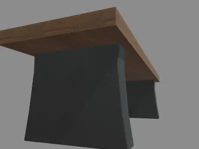 Low Poly Bench 02 Low-poly 3D model