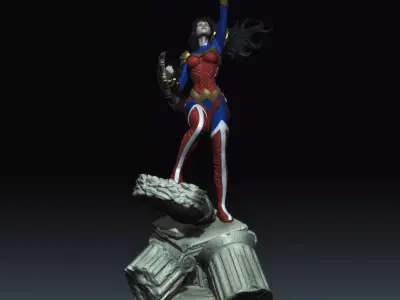 Wonder woman from DC COmcis STL for 3d printing 3D print model