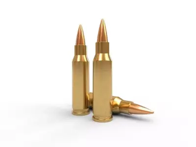 221 Remington Fireball Ammo Low-poly 3D model