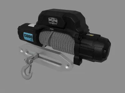 Electric 12v winch 3D model