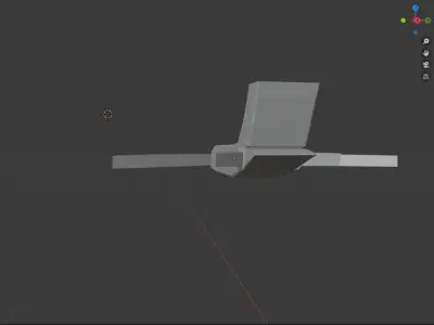 LowPolyPlane airplane in program Low-poly 3D model