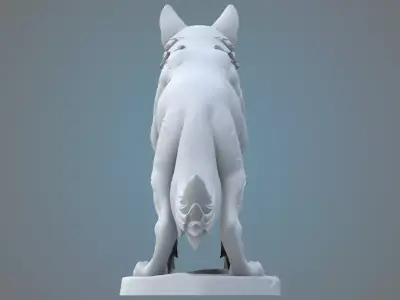 Majestic Wolf Statue PM-44 3D print model