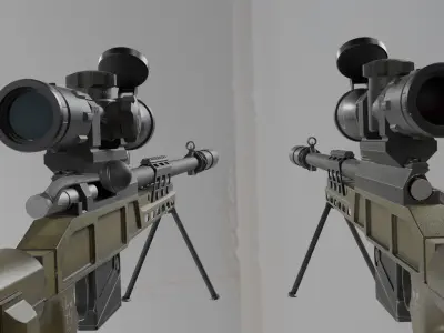 Russian Modern Sniper Rifle SV98 Low-poly 3D model