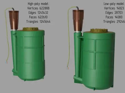 Mine POB Low-poly 3D model