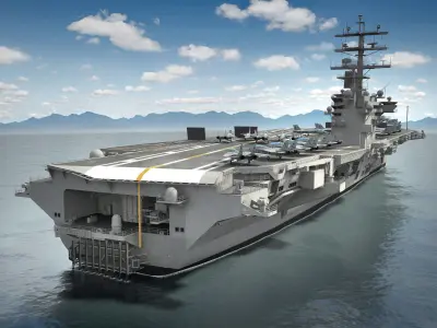 USS Ronald Reagan CVN76 Carrier 3D model
