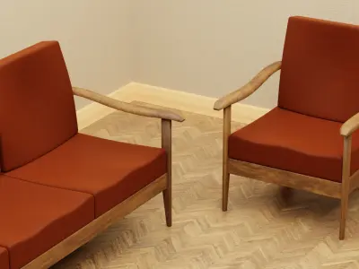 Sofa set Free 3D model
