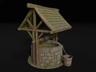 Realistic Water Well Low-poly 3D model