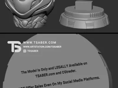 Anime Mech Bust 3D print model