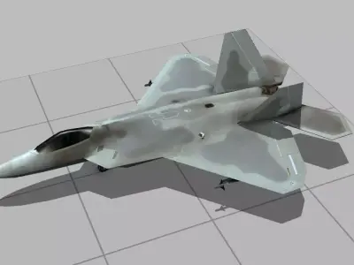 F22 Raptor Low-poly 3D model