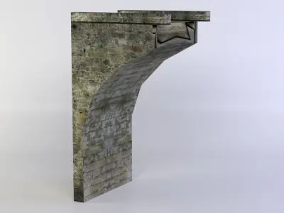 Bridge part Low-poly 3D model