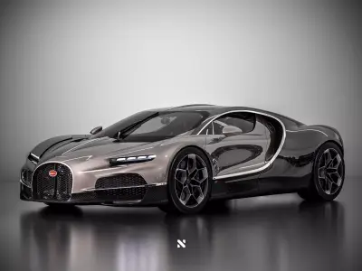 Bugatti Tourbillon 2024 - Fully Rigged Ready for Animation Free 3D model